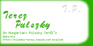 terez pulszky business card